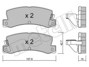 METELLI 22-0161-2 stabdžių trinkelių rinkinys, diskinis stabdys 
 Techninės priežiūros dalys -> Papildomas remontas
04466-12070, 04466-12110, 04466-12120