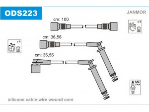 JANMOR ODS223 uždegimo laido komplektas 
 Kibirkšties / kaitinamasis uždegimas -> Uždegimo laidai/jungtys
1612558, 1612559, 1612560, 90443692