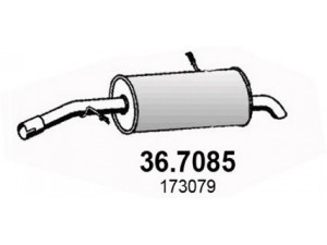ASSO 36.7085 galinis duslintuvas 
 Išmetimo sistema -> Duslintuvas
173079, 173087, 1730T4