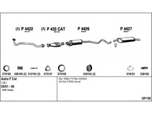 FENNO OP159 išmetimo sistema 
 Išmetimo sistema -> Išmetimo sistema, visa