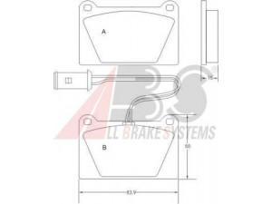 A.B.S. 36449 stabdžių trinkelių rinkinys, diskinis stabdys 
 Techninės priežiūros dalys -> Papildomas remontas
GBP258, GBP90291, GBP90306, GBP273
