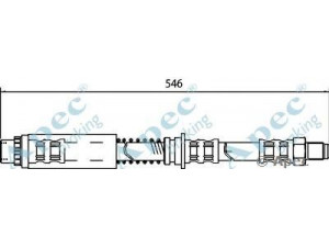 APEC braking HOS4047 stabdžių žarnelė 
 Stabdžių sistema -> Stabdžių žarnelės
SHB101219