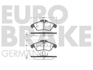 EUROBRAKE 5502223327 stabdžių trinkelių rinkinys, diskinis stabdys 
 Techninės priežiūros dalys -> Papildomas remontas
0024203920, 0024209920, 0044205520
