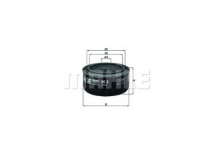 KNECHT OC 3 alyvos filtras 
 Filtrai -> Alyvos filtras
7700727482, 7700727487, 8983501900