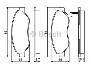 BOSCH 0 986 494 345 stabdžių trinkelių rinkinys, diskinis stabdys 
 Techninės priežiūros dalys -> Papildomas remontas
1605355, 93189822, 93192895, 1605355
